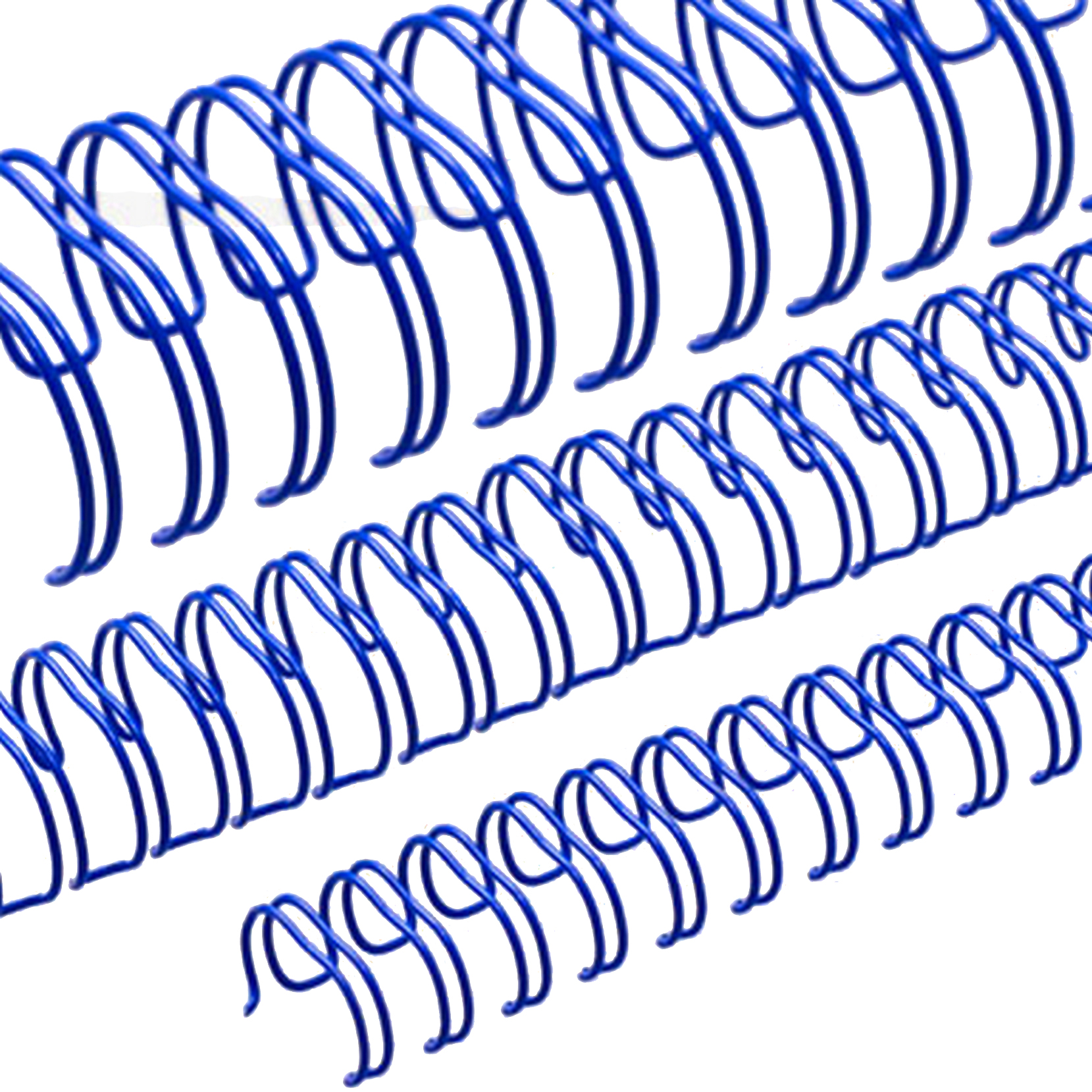 Wire comb bindings - 2:1 pitch - Diameter (in mm) 6.9 (1/4") - Colour blue - to be processed in wire-comb binding machines...