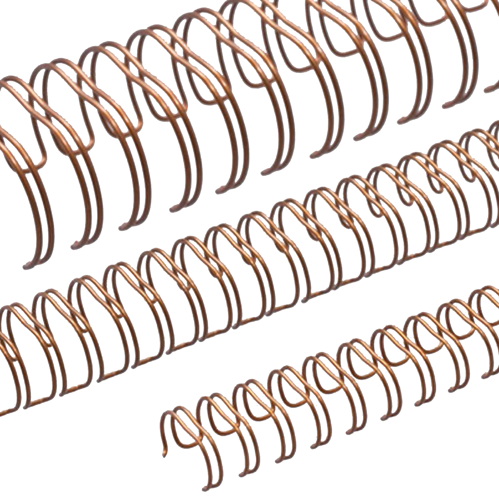 Wire comb bindings - 3:1 pitch - Diameter (in mm) 5.5 (3/16") - Colour bronze - to be processed in wire-comb binding machines...