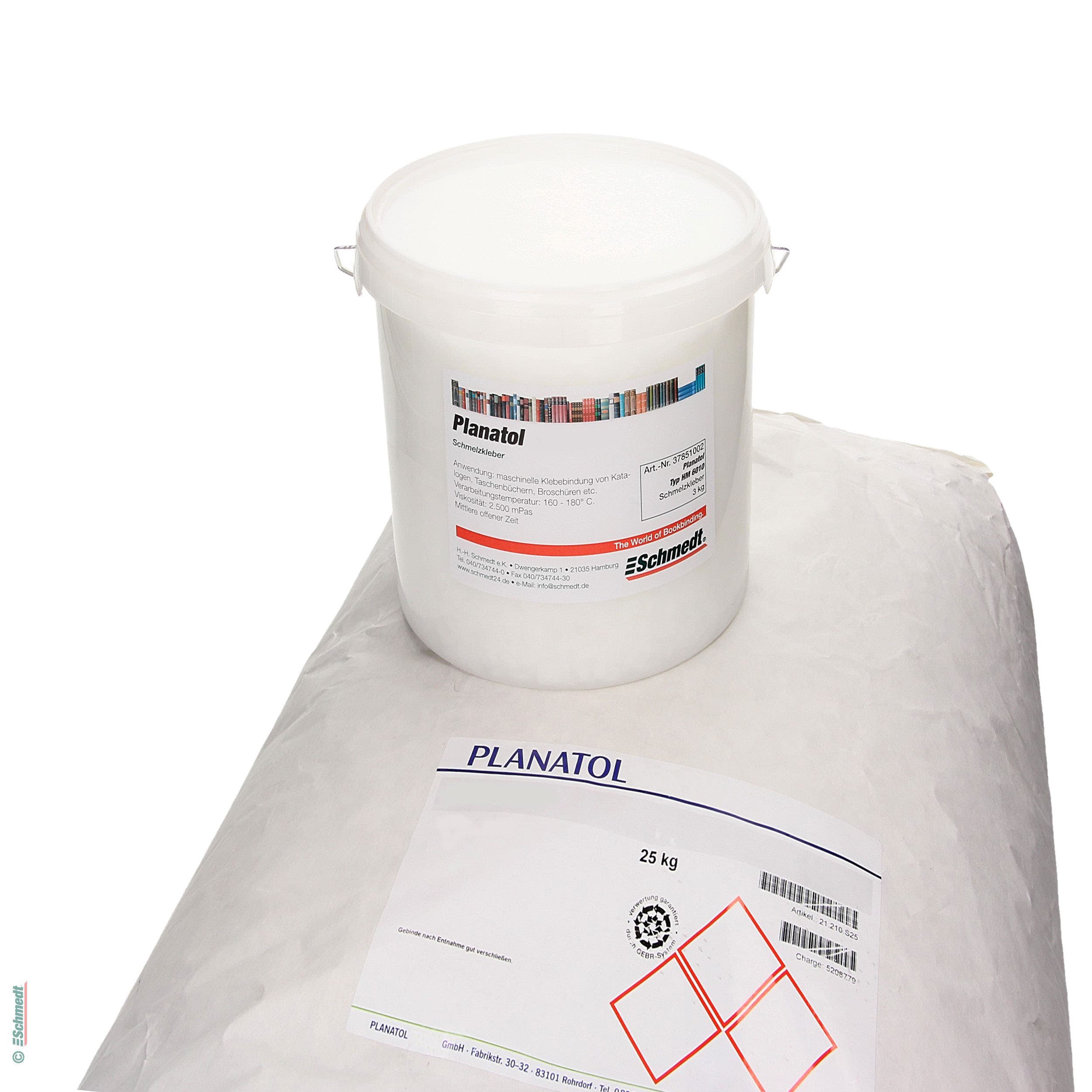 Planatol HM 6010 - hotmelt glue - Contents Bag / 25 kgs - For automatic fanbinding of catalogues, paperbacks, brochures etc....