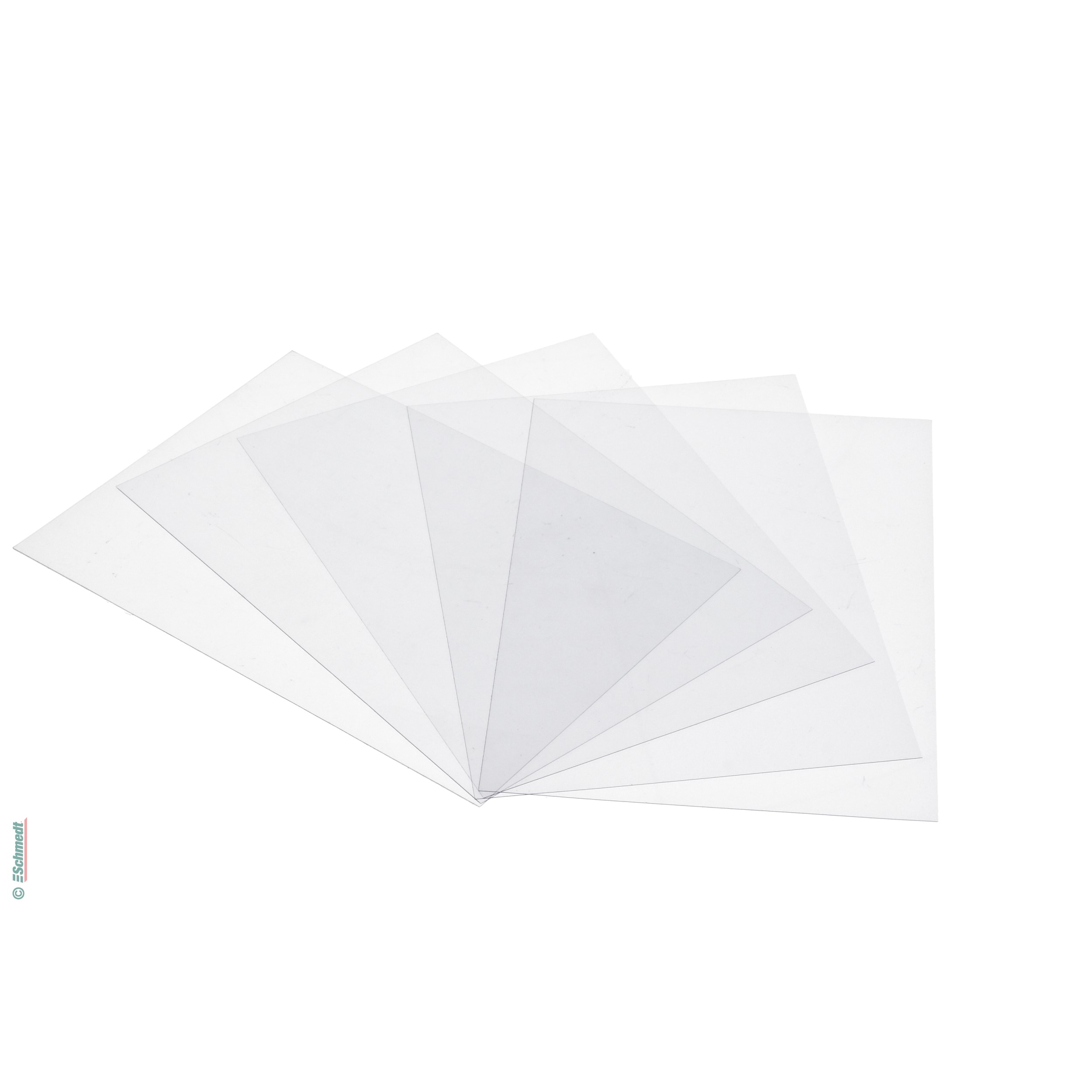 Cover sheets for ring bindings - PVC film - transparent - to protect the title sheet and to stabilize bound documents...