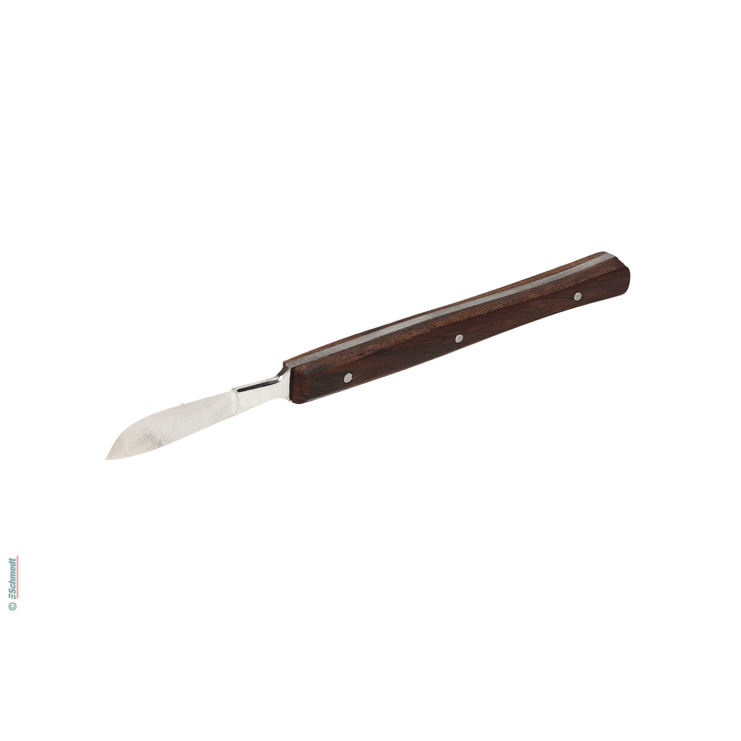Scalpel with wooden handle - antirust - Total length: 150 mm - for cutting works on paper, cardboard, leather, parchment etc. as well as for...