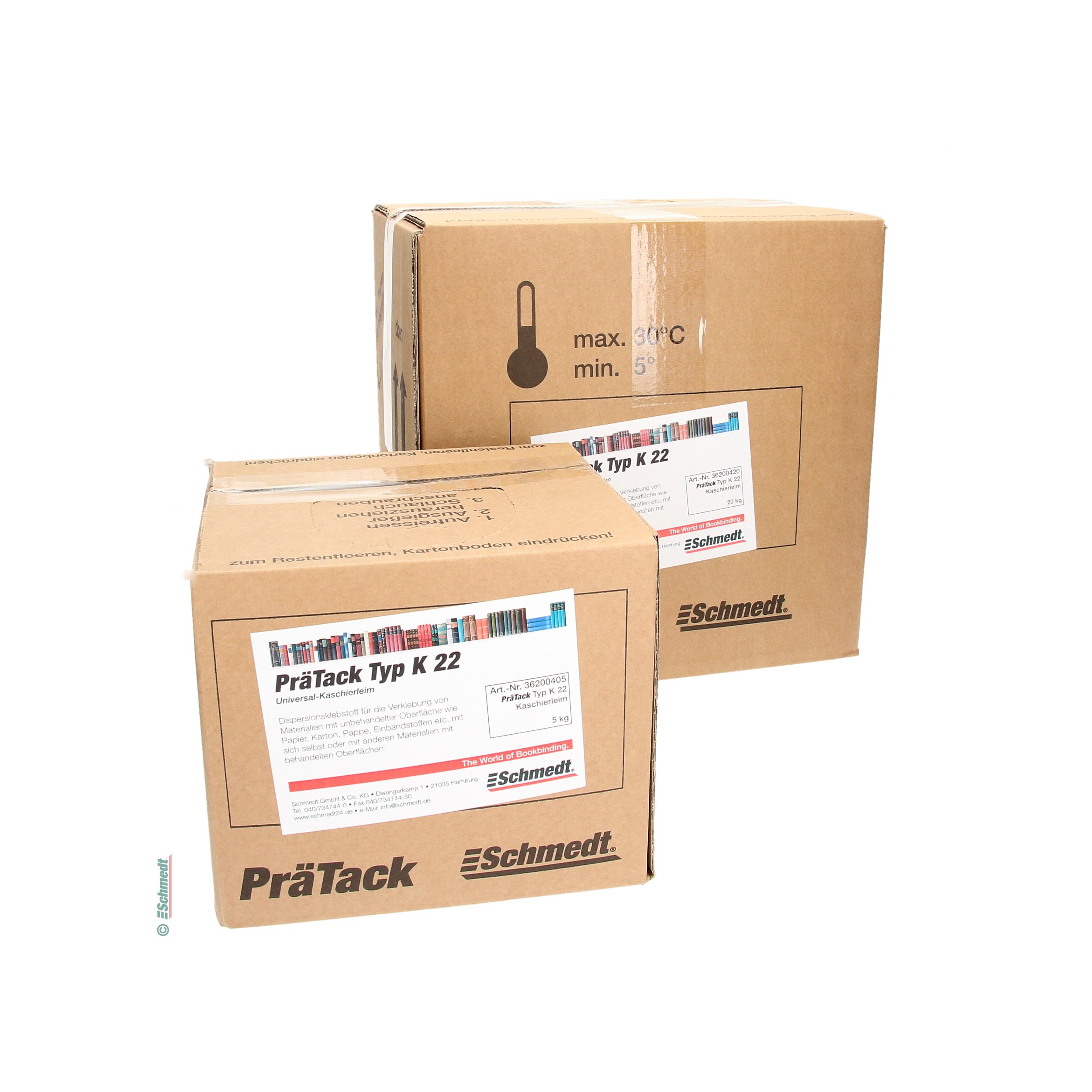 PräTack K22 - Contents Bag-in-Box / 20 kgs - for laminating materials with untreated surfaces like paper, carton, board, bookbinding materia...