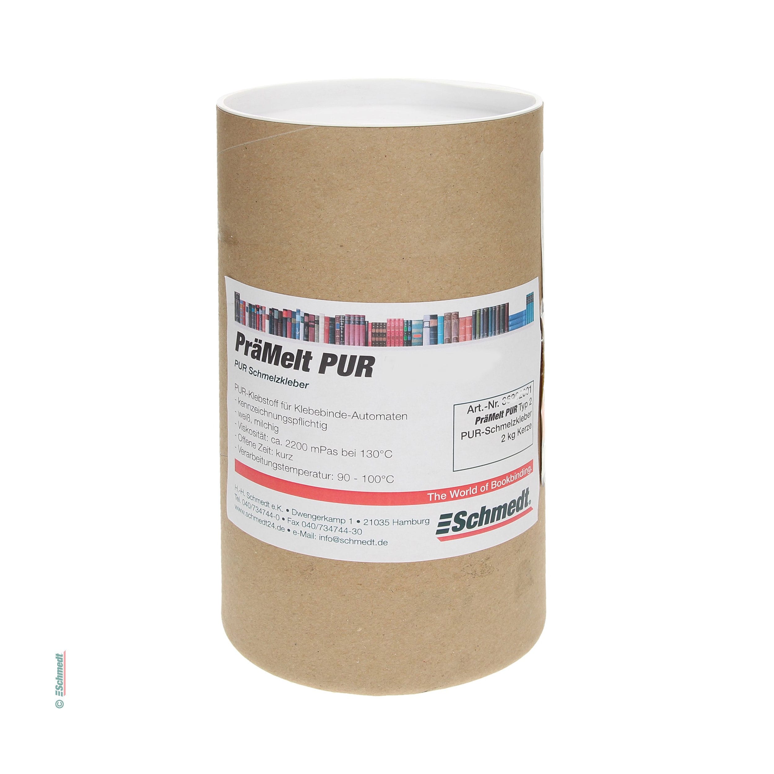 PräMelt PUR 3317 - PUR adhesive for perfect binders - PräMelt PUR 3317 is a reactive PU hotmelt with medium wet life. Besides gluing the spi...