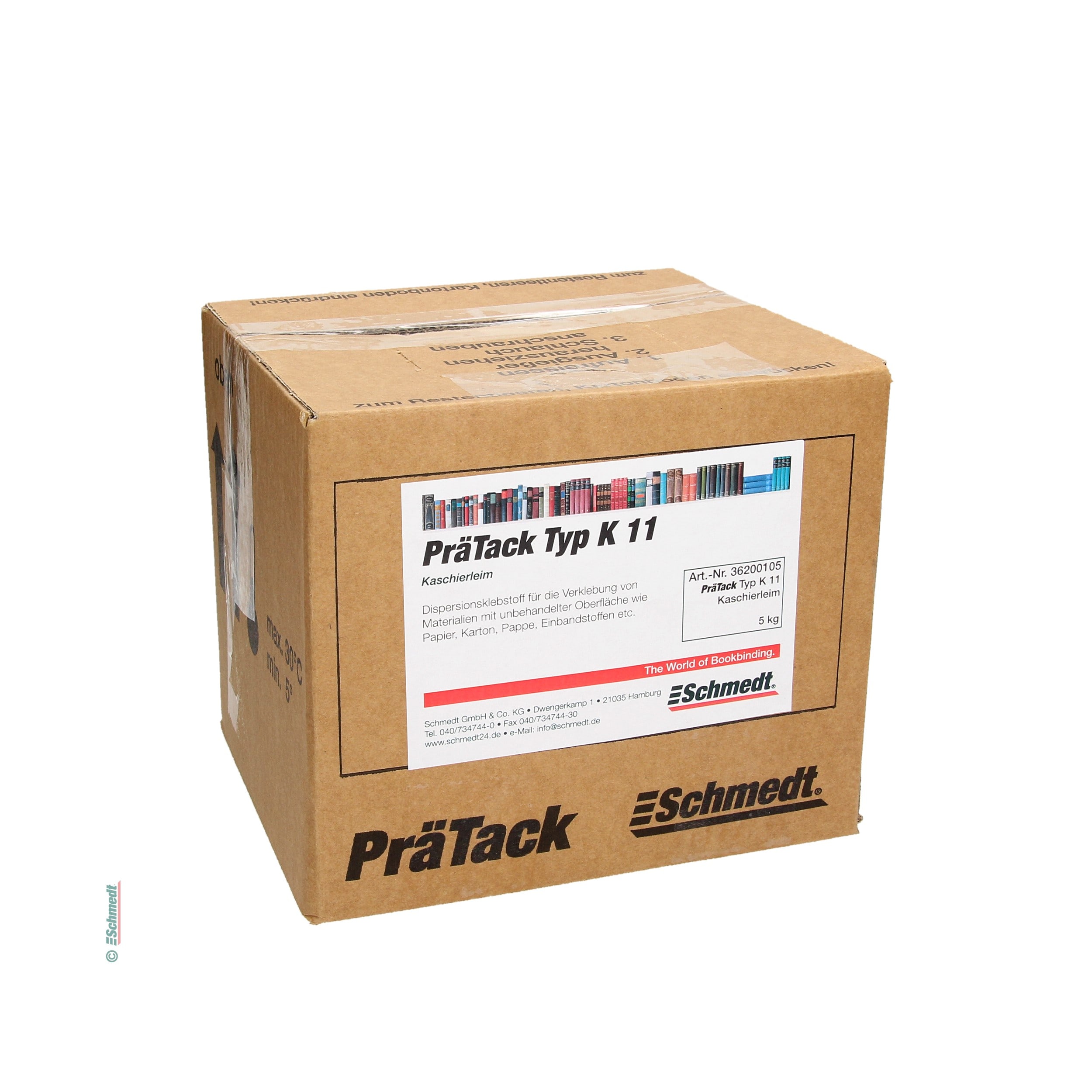 PräTack K11 - Contents Bag-in-Box / 5 kgs - for laminating materials with untreated surfaces such as paper, cardboard, board, bookbinding ma...