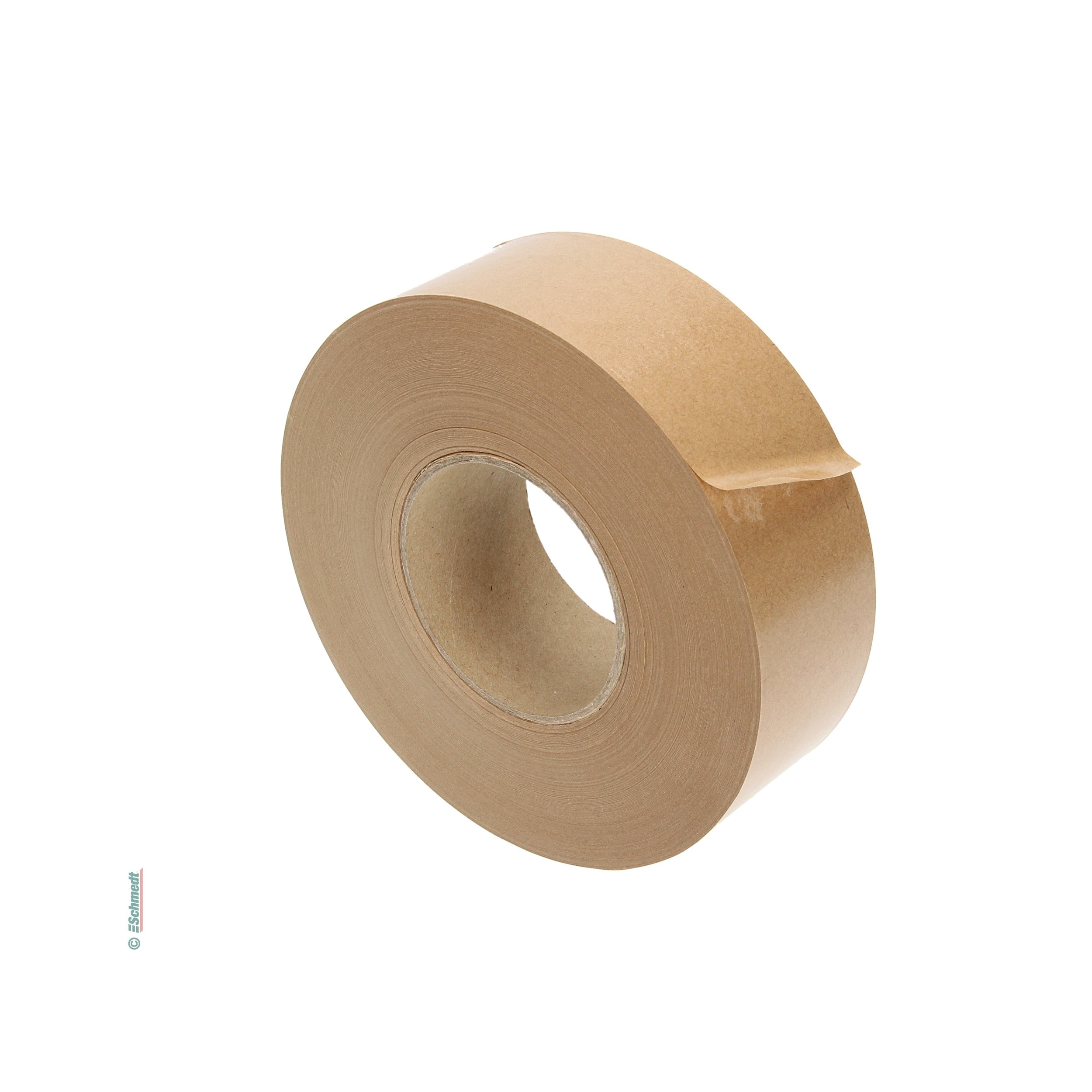 Gummed tape, light brown - packaging tape for remoistening - for strong sealing of cardboard boxes...