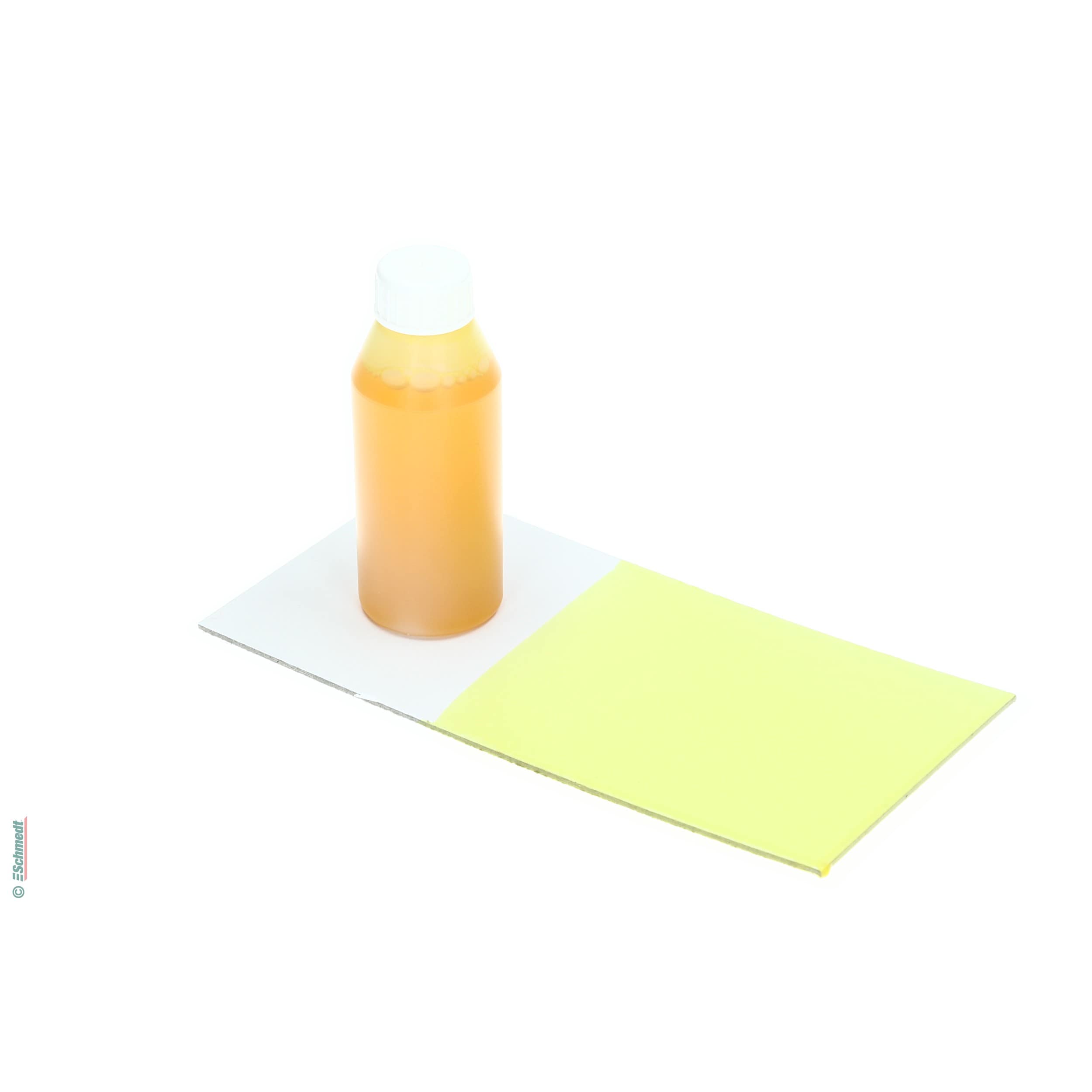 Glue dye - Colour yellow - Contents Bottle / 100 ml - to dye dispersion glues such as pad-binding or perfect-binding glue to bind note pads ... - image-1