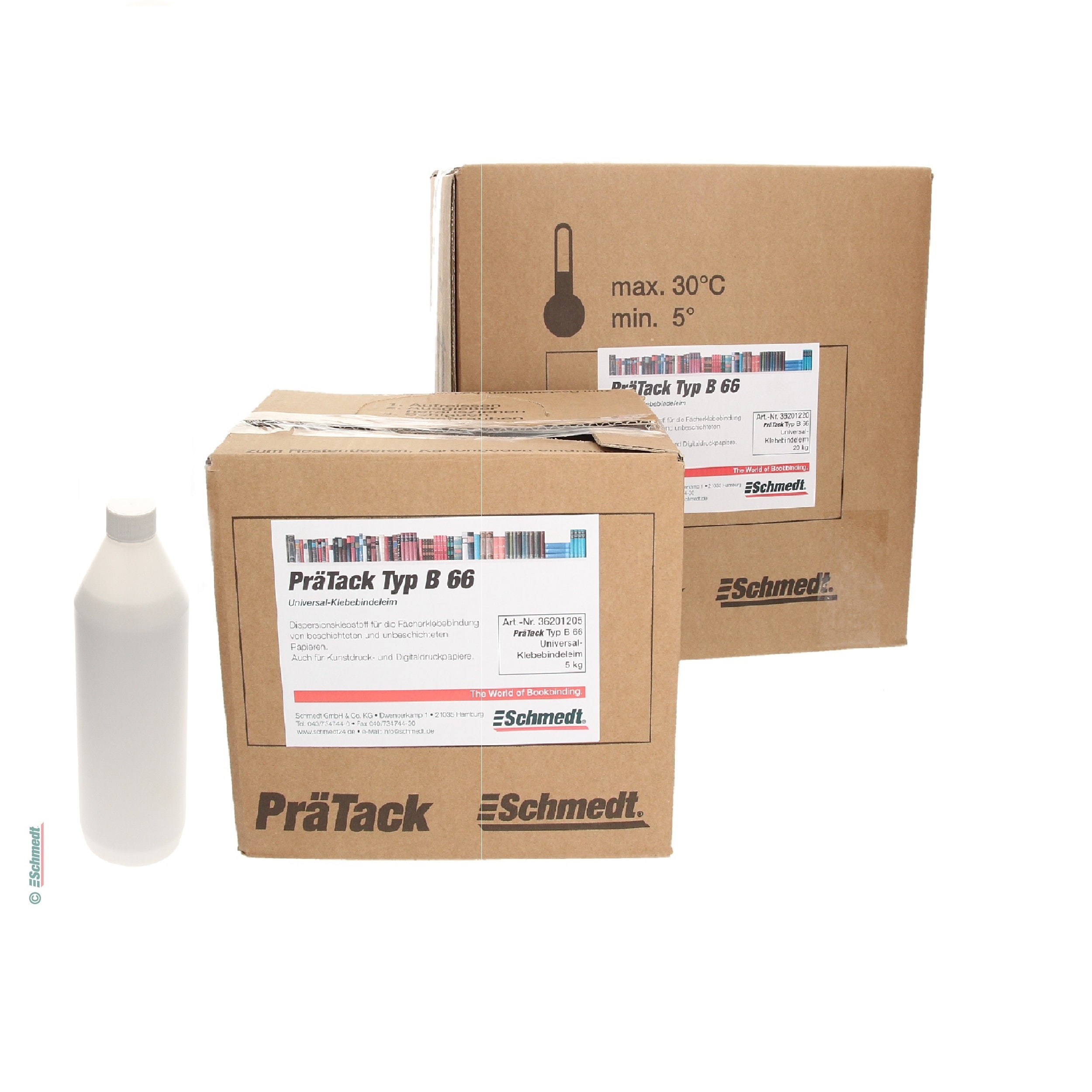 PräTack B66 - Dispersion glue for universal bookbinding works - for fan-binding of treated and untreated paper qualities (also for art paper... - image-1