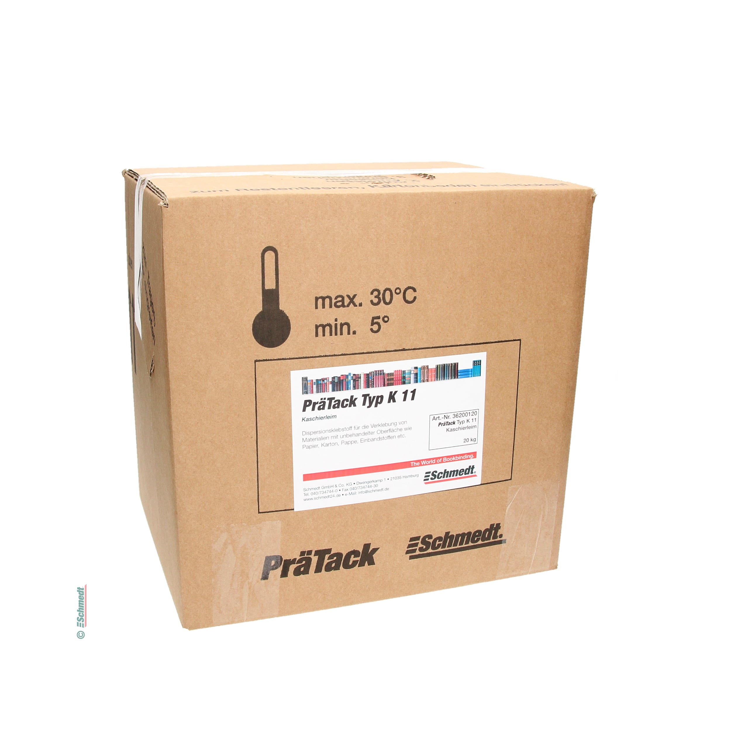 PräTack K11 - Contents Bag-in-Box / 20 kgs - for laminating materials with untreated surfaces such as paper, cardboard, board, bookbinding m...