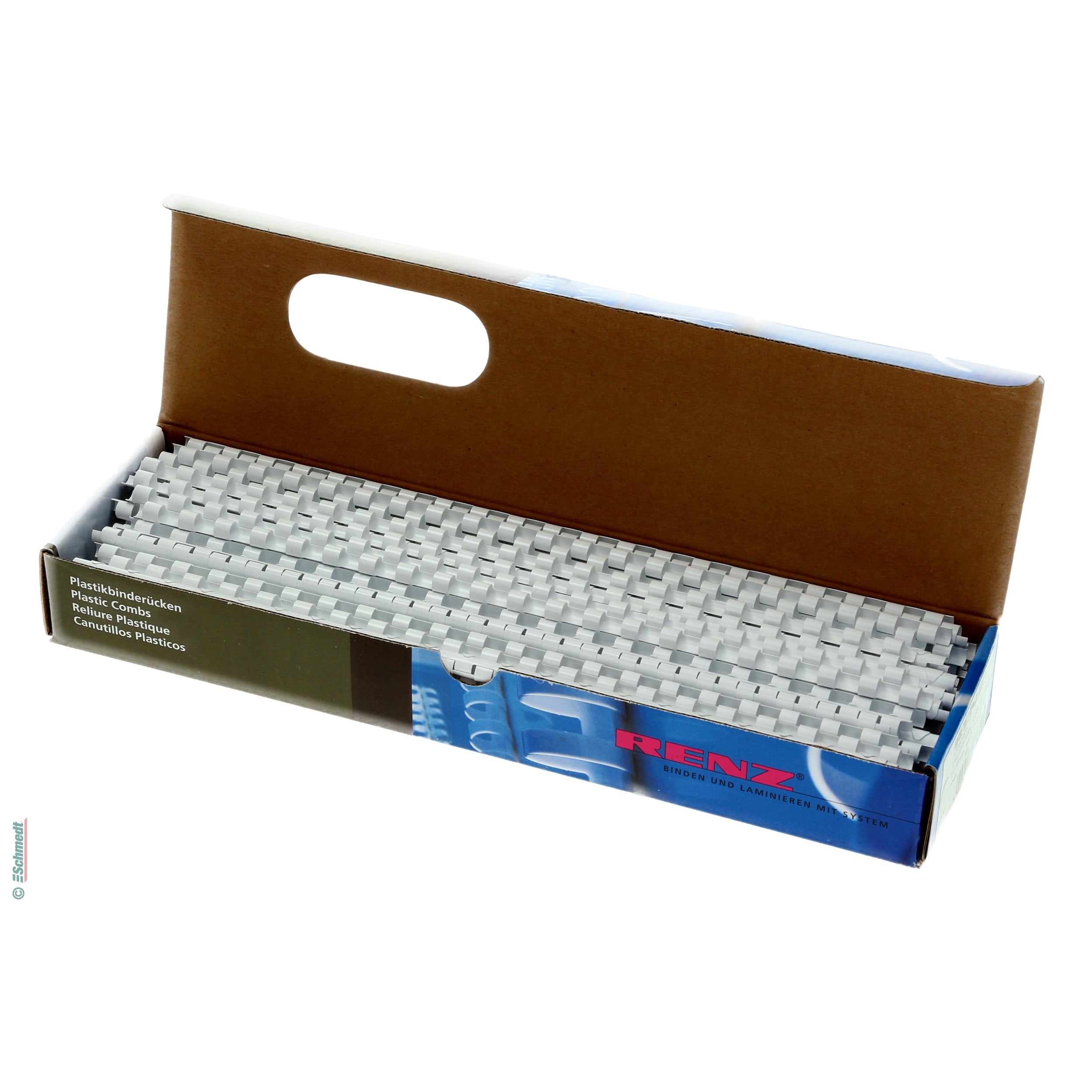 Plastic binding combs - round - Diameter (in mm) 6 - Colour white - to be processed in plastic-comb binding machines... - image-3