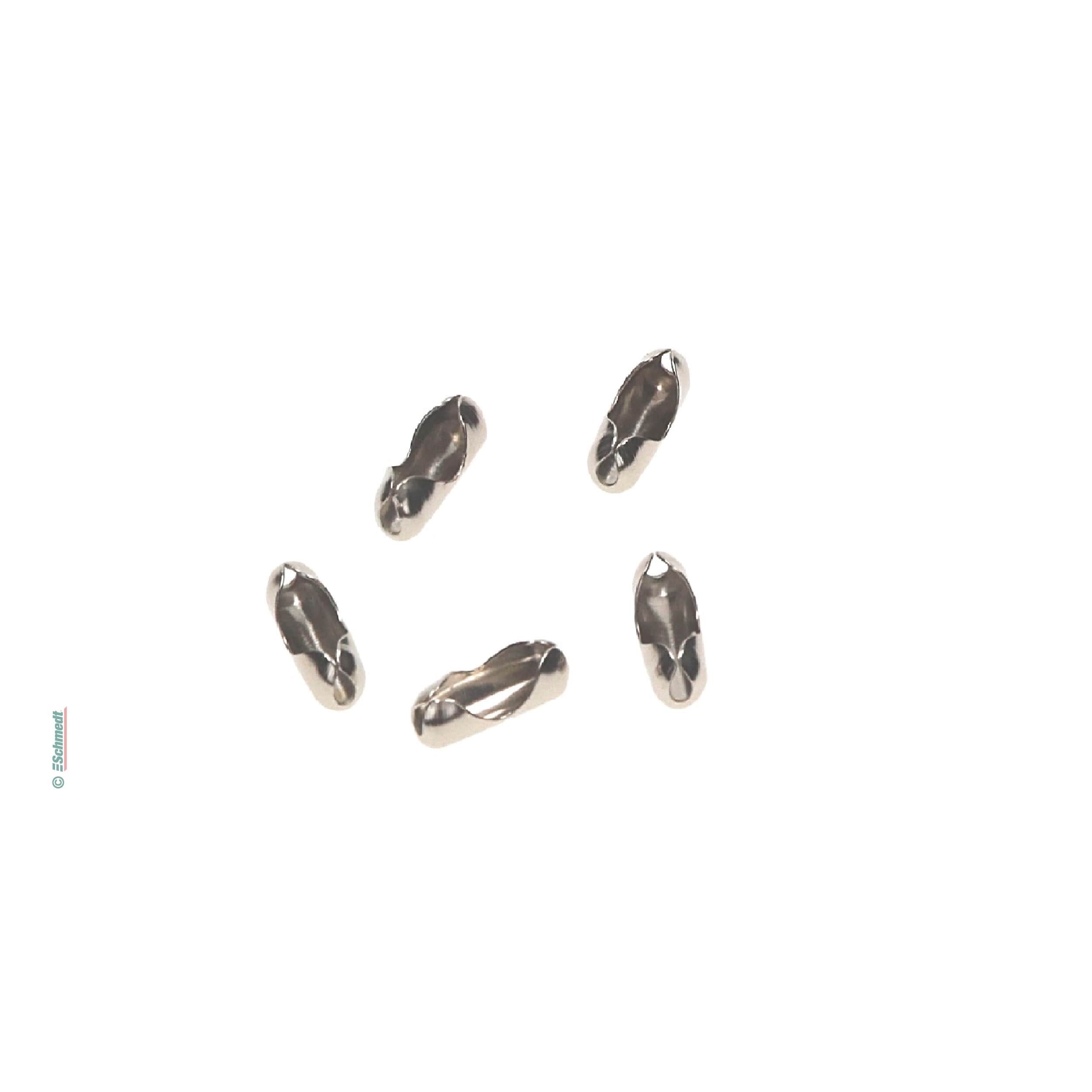 Catch (connector) - 3.2 mm thick - for ball chains - Catch for closing ball chain 5491-3.2....