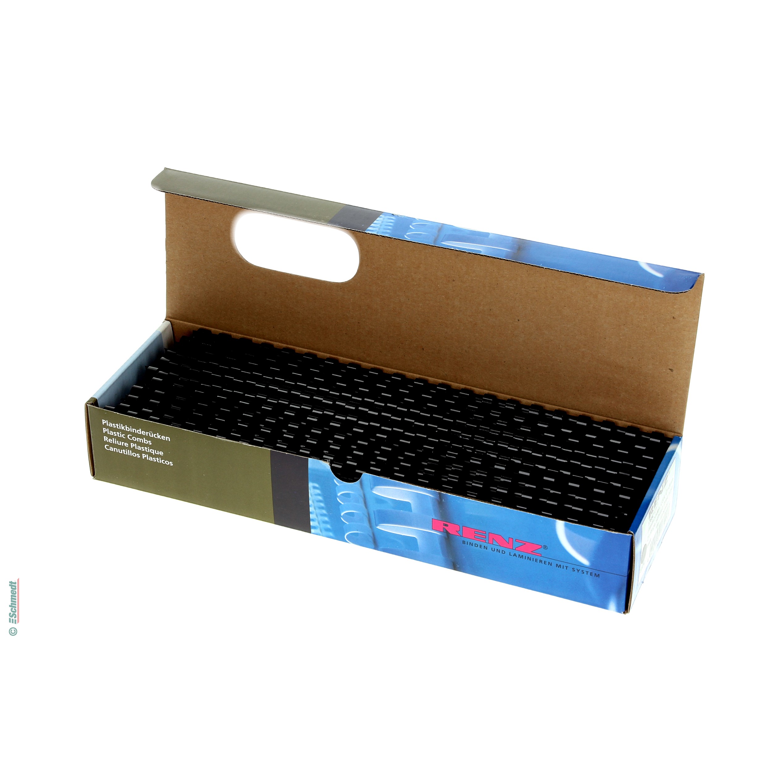 Plastic binding combs - round - Diameter (in mm) 10 - Colour black - to be processed in plastic-comb binding machines... - image-3